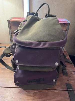 VTG Samsonite Trunk & Co Backpack Y2K Heavy Duty Olive Green Canvas RARE