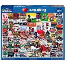 1000 Piece Jigsaw Puzzle Outdoor Nature Collage Large Pieces 24"x30" Hiking