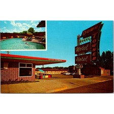 Down Towner Motel-Hotel Hwy 169 Downtown Grand Rapids MN Vintage Postcard SPK7