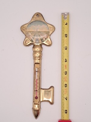 1939  New York  World's Fair -GOLDEN KEY  THERMOMETER Officially Licensed