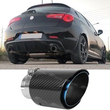 For Alfa Romeo Giulia Giulietta Carbon 2.5" In 3.5" Out Tail Pipe Exhaust Tip