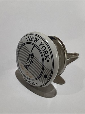 New York Ceramic Cabinet Drawer Pull Handle Knob