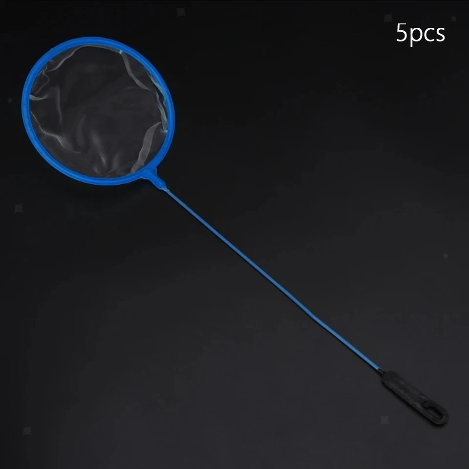 5x Aquarium Netz dichtes Netz Abschöpfnetz mit Griffen Fischernetze für Pools Kinder