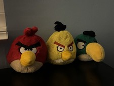 Angry Birds Commonwealth Plush Lot Red Chuck Hal -read