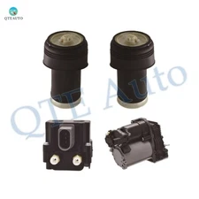 Set of 4 Air Valve Block-Air Compressor-Rear Air Spring Bag For 2008-2014 BMW X6