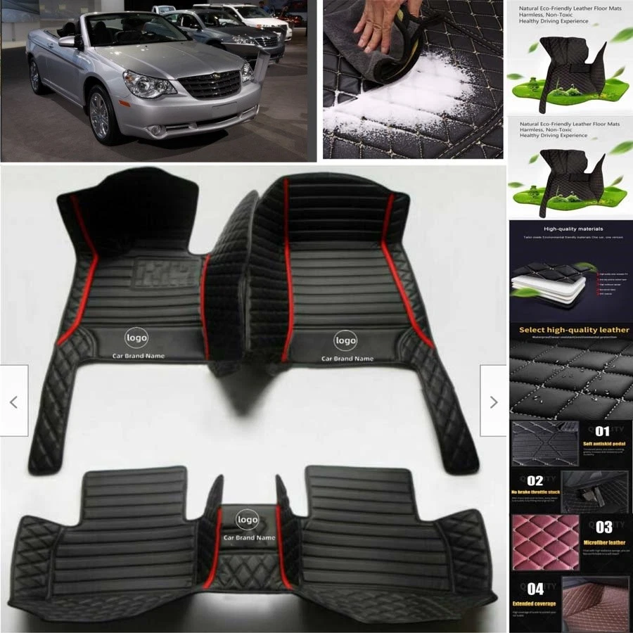For Chrysler Sebring Car Floor Mats Auto Carpets All Weather Waterproof Foto 3 de 4