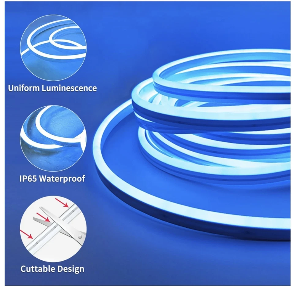 200Ft Neon Rope Lights,Flexible Led Rope Lights Control with App/Remote - Image 2 of 4