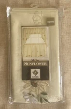 Lorraine Home Fashions SUNFLOWER 🌻 Valance, 60” Width X 12” Length Beige  - New