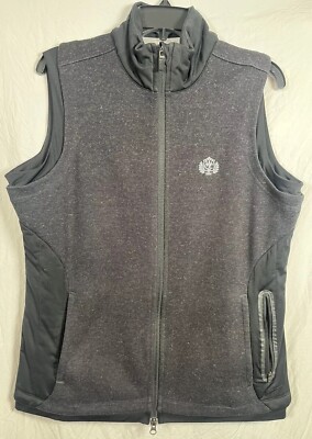 Vintage Nike Golf Womens Vest Size Large Black Gray Full Zip Outdoors Casual