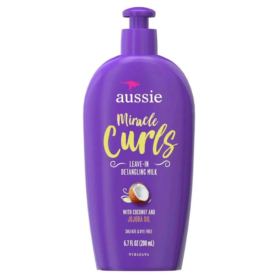 Aussie Miracle Curls Leave-In Detangling Milk Paraben Free 6.7 Oz (3Pk) - Image 2 of 4