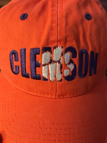 Clemson University Tigers Orange Adjustable Backstrap Baseball Cap Hat (M2) - Picture 5 of 9