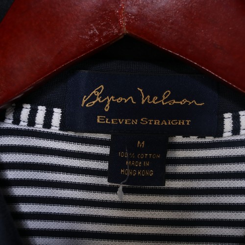 Byron Nelson Eleven Straight Men's White Striped Golf Polo Shirt - Size Medium - Picture 3 of 4