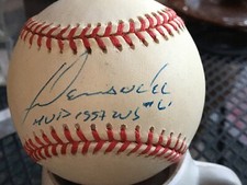 Livan Hernandez M V P 1997 W S #61 Signed World Series Baseball