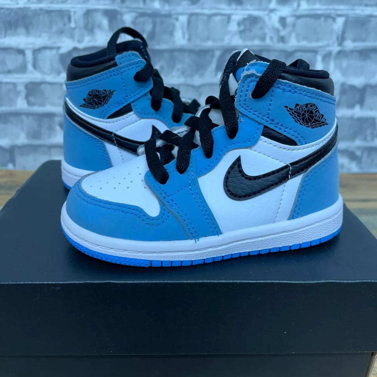 Nike Air Jordan 1 Retro High OG Toddler University Blue AQ2665-134 Baby  Size 6C