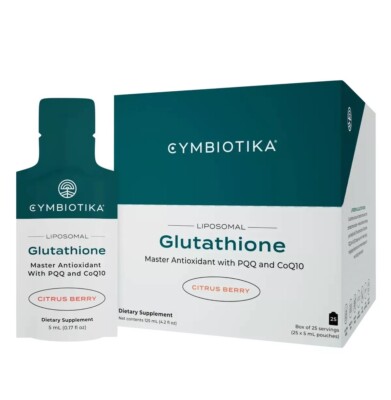 Cymbiotika Liposomal Glutathione w/ PQQ & CoQ10 - Master Antioxidant - 25 Pack