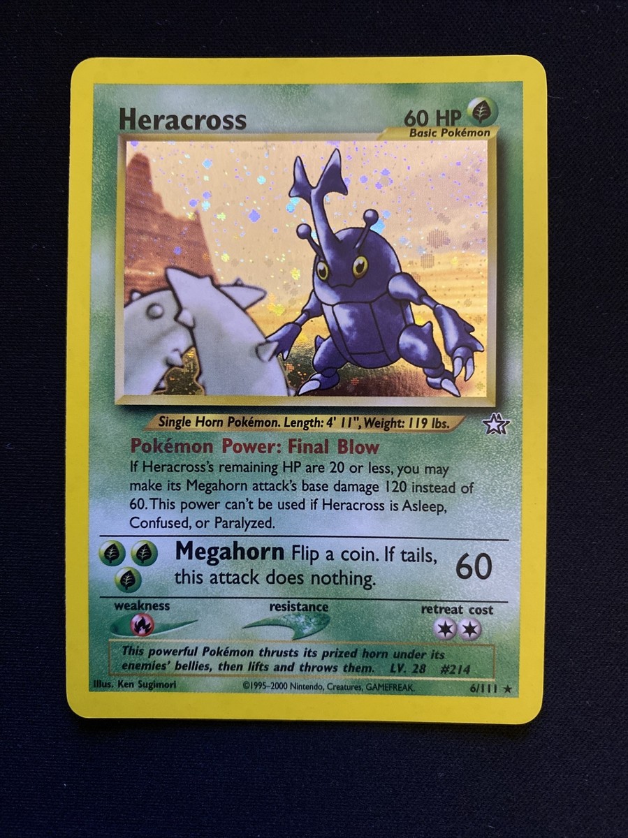 Pokemon - Heracross - HoloFoil Rare! - Neo Genesis - 6/111 - See