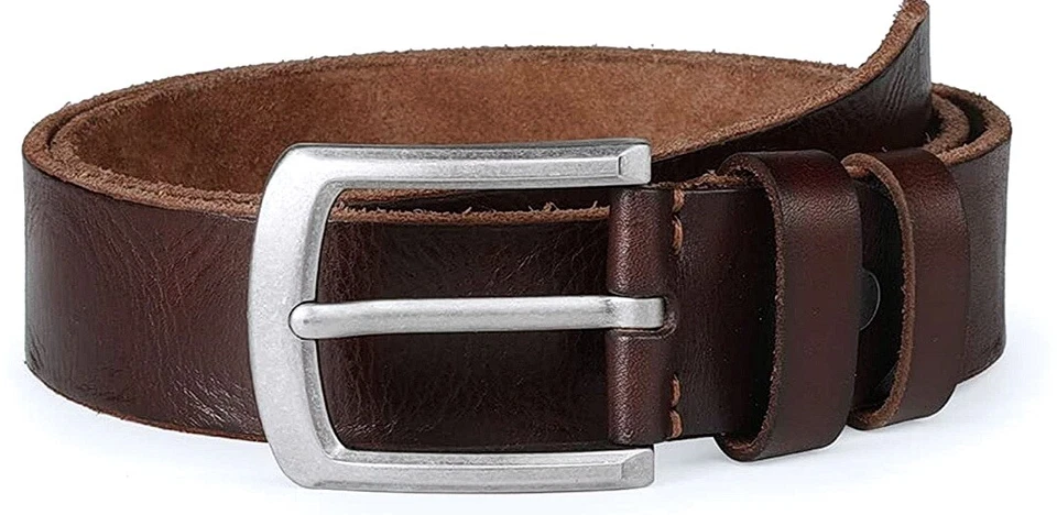 ✅Vollrindleder Büffel 4 cm Breit Herren Schwarz Braun Gürtel Belt Schnalle XXL - Bild 3 von 4