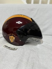 RHEOS Journey Burgundy Metal Orange Helmet By Honda Open Face Size XS Vintage