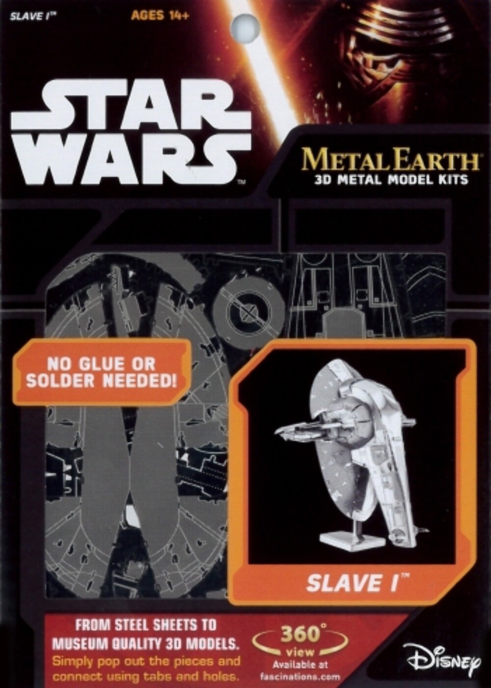 Modellismo Tecnico Star Wars Slave 1: Metallo 3D Taglio Laser
