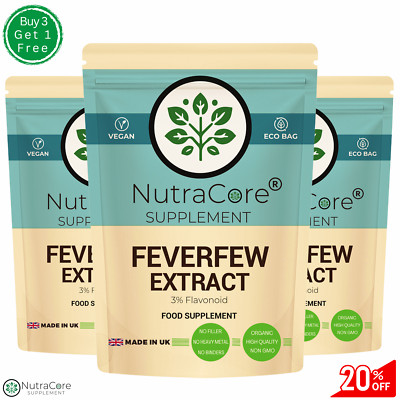 Mutterkraut Extrakt 5500mg Kapseln (3% Flavonoid) - Migräne Unterstützung & Vegane Ergänzung