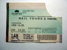 Neil Young In Concert 1995 // Ticket // Konze...