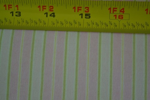 By 1/2 Yd, Pink & Green Striped Quality Flannel, Fabric Traditions, M5311 - Picture 3 of 7