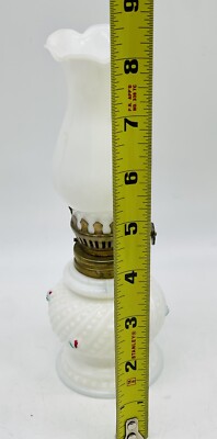 Vintage Small Milk Glass Oil Lamp, Unique Rare 8 “ | eBay