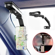 360° Rotation Car Sun Visor Phone Holder Mount Cradle Clip Adjustable Universal