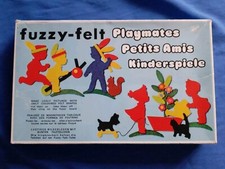 Vintage Retro Boxed Fuzzy Felt PLAYMATES Set by Allan Industries 1960s