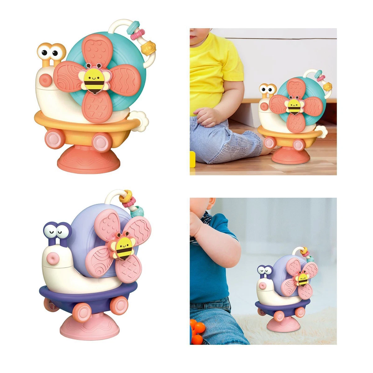 Jouets gyroscopiques pour bébé, jouet sensoriel de voyage de dessin animé