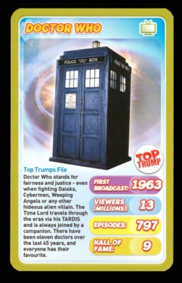 1 x TV Infokarte von Dr Who 1963 - R048