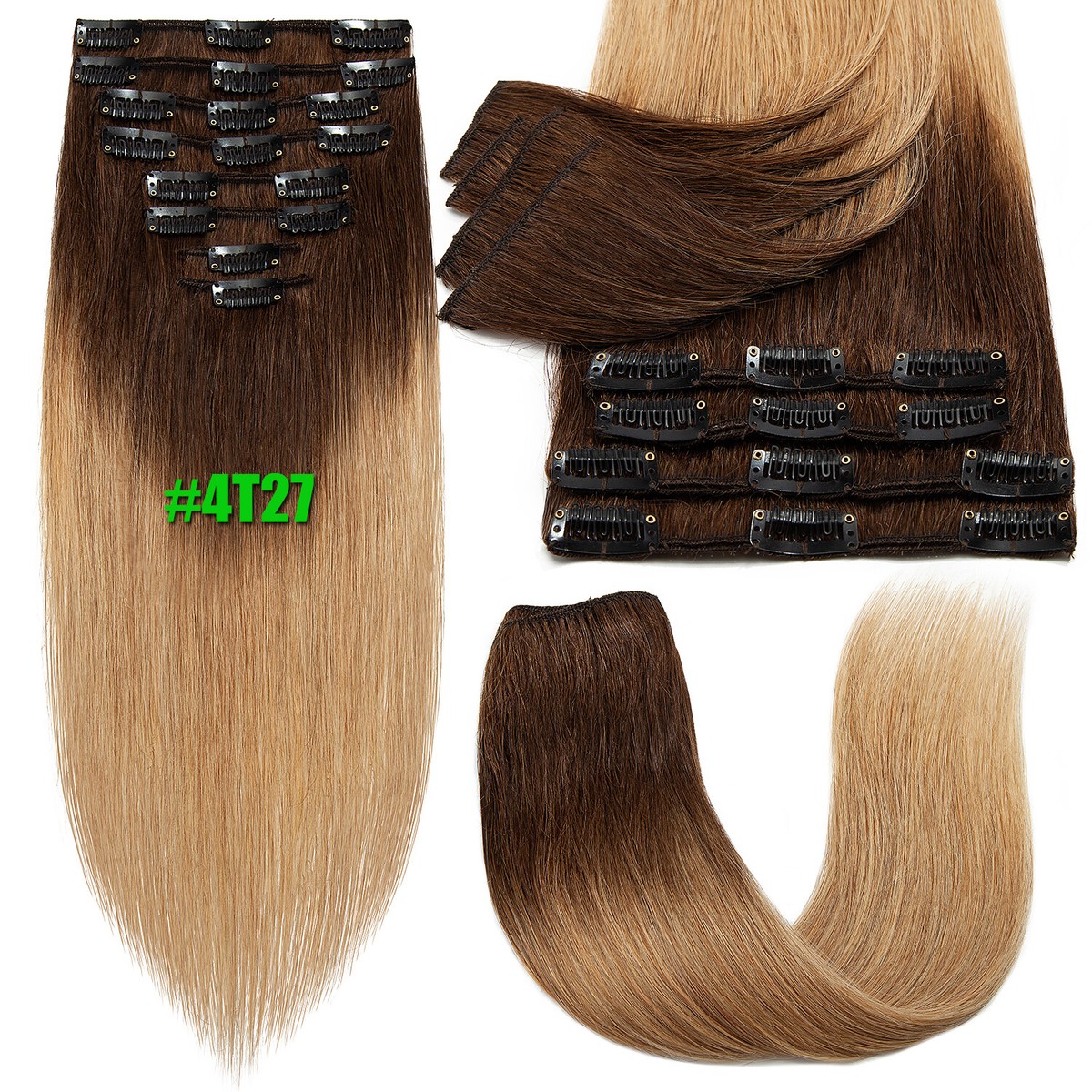 Extension Capelli Veri Clip Biondo Naturale ⇒ Confronta Prezzi E - Foto 5