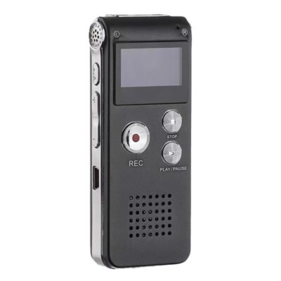 Mini Tragbar Digital Diktiergerät Aufnahmegerät Audio LCD Sound Sprachrekorder