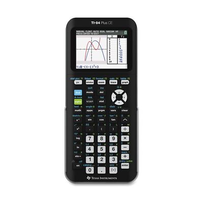 Texas Instruments TI-84 Plus CE Color Graphing Calculator, Black 7.5 Inch