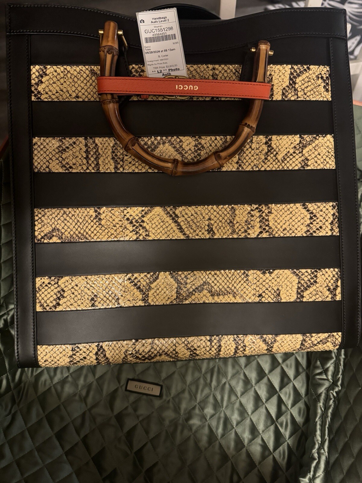 GUCCI Large Diana Python Excellent Condition with… - image 11