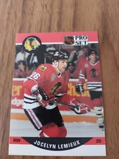 1990 1991 PRO SET HOCKEY JOCELYN LEMIEUX ROOKIES # 432