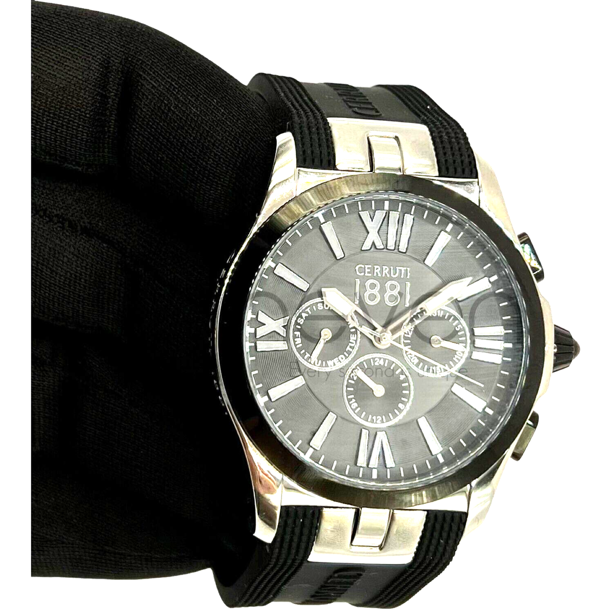 CERRUTI 1881 - STAINLESS STEEL - WATER RESISTANT 5 ATM - BLACK