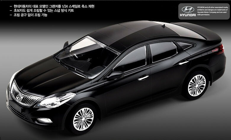 Academy Korea 1/24 Hyundai Grandeur HG MCP Diecast Model Kit Mini
