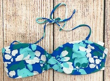 Womens Sz S GapBody Bikini Top NWT Big Spa Blue - 257140