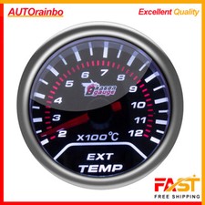 2 52mm Universal Car Exhaust Gas Temp Temperature Gauge Egt Meter Smoke Lens