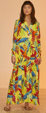 Farm Rio Macaw Leaf Maxi Dress womens sz S NEW