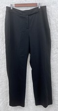 Women's Black Pinstripe Slacks Career Dress Pants Size 14