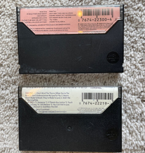 Lee Greenwood 2 Cassette Tape Lot Vintage Greatest Hits & If Only For One Night - Picture 2 of 3