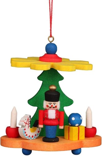 Christian Ulbricht Ornament - Christmas Pyramid With Nutcracker - 3"H x 2.75"W - Picture 2 of 5