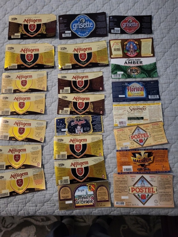 Belgium Large Format Beer Labels  Rare! From 70's Thru Early 2000's