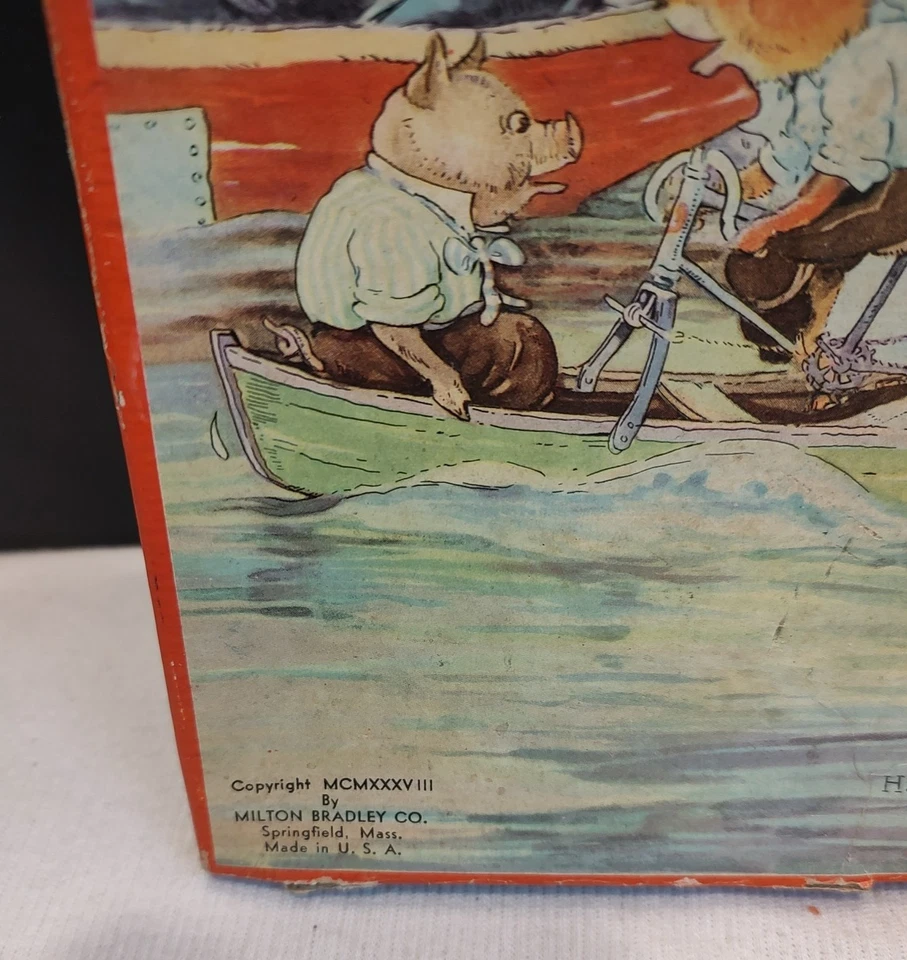 RARO! Rompecabezas de cuadros infantiles vintage años 30 Milton Bradley dibujos animados ¡COMPLETOS! Foto 2 de 4