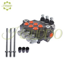 3 Spool Hydraulic Monoblock Double Acting Control Valve, 21 GPM, SAE Ports