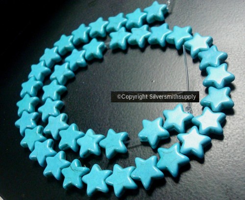 15 Zoll Blau Türkis Sternförmige Perlen 40 Stck. 12x11 mm Perlen BS021 - Bild 6 von 7