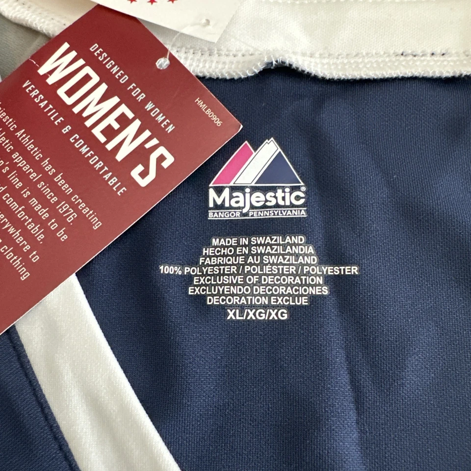 Nueva con etiquetas Majestic Mujer Azul New York Yankees Camiseta de Béisbol Talla XL Foto 2 de 4