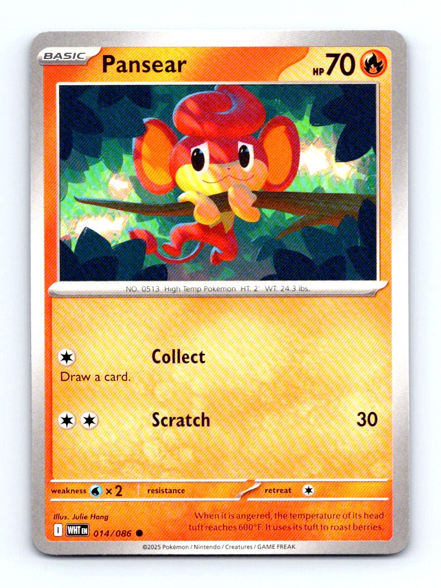 #14 2025 Pokemon White Flare - Pansear BASE